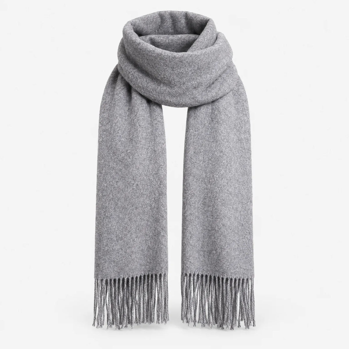 Thickened Solid Winter Fringe Scarf