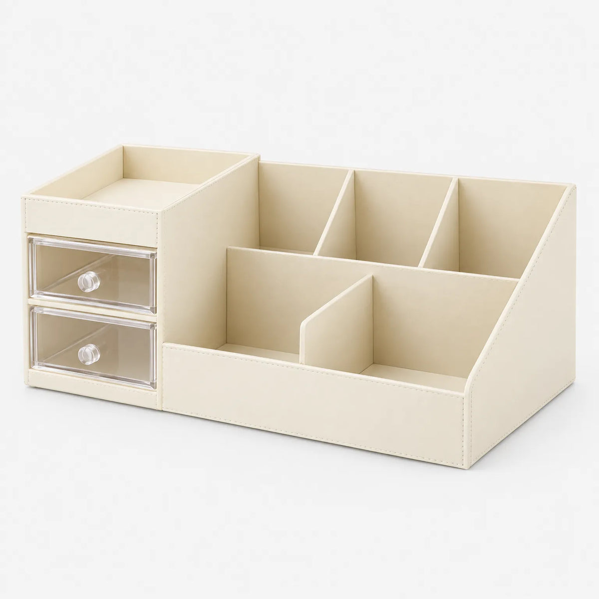 Tiered Makeup Organizer with Drawers for Bathroom Counter