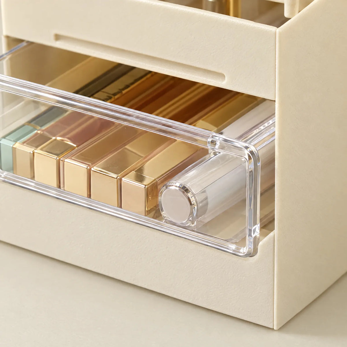 Tiered Makeup Organizer with Drawers for Bathroom Counter