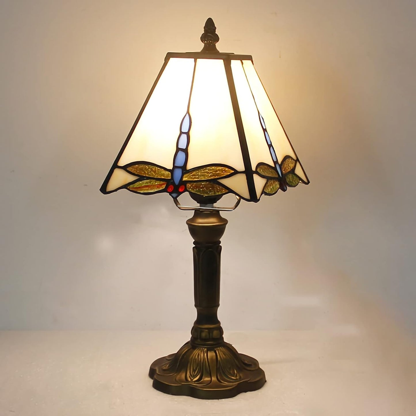 Tiffany Dragonfly Glass Table Lamp with Pagoda Shade | Zanvero