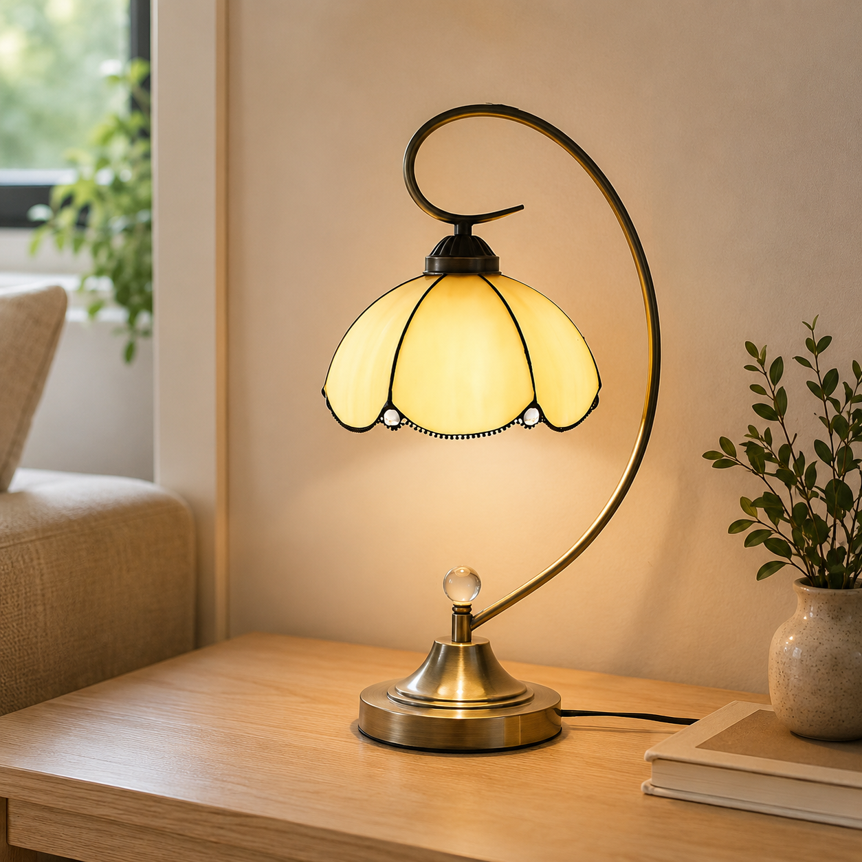 Tiffany Glass Dome Table Lamp Classic Style | Xelvoro