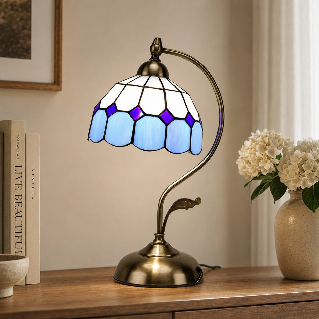 Tiffany Glass Dome Table Lamp Classic Style | Xelvoro
