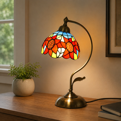 Tiffany Glass Dome Table Lamp Classic Style | Xelvoro