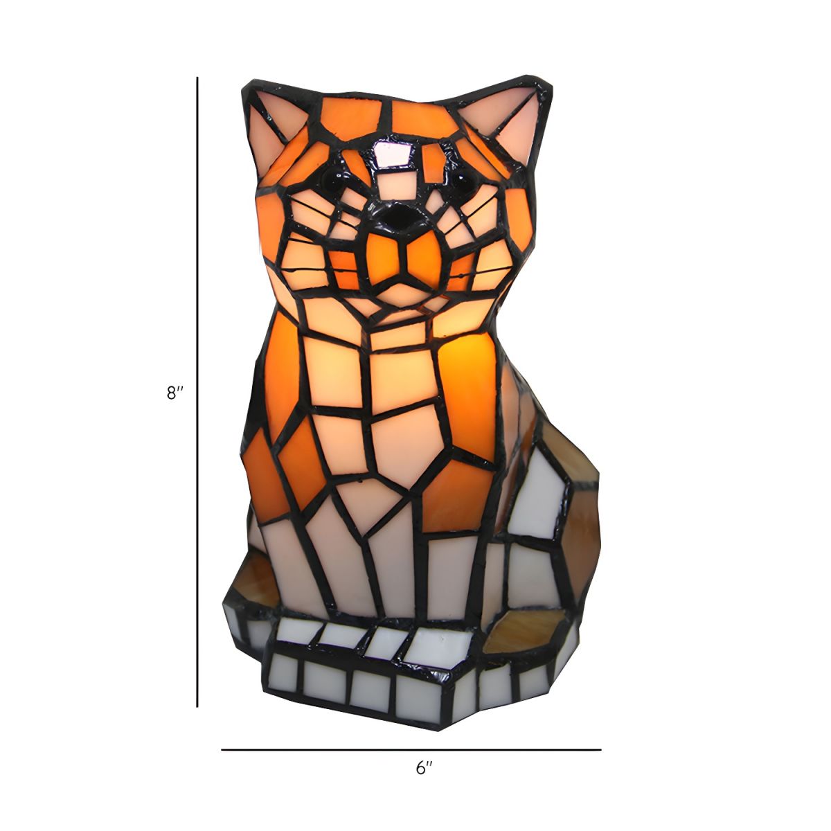 Tiffany Style Table Lamp with Stained Glass Shade | Vorynex