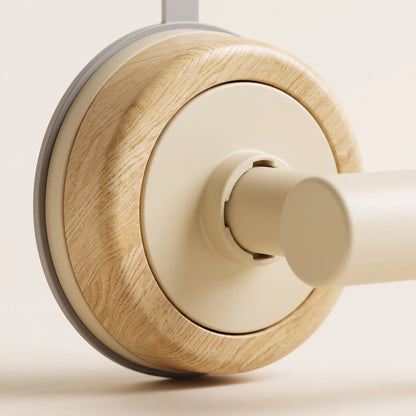 Toilet Paper Holder with Dual Wooden Storage Shelves