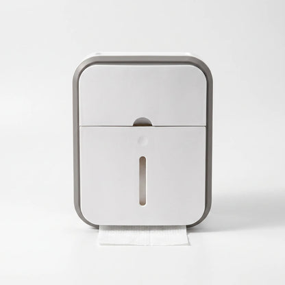 Toilet Paper Holder with Enclosed Storage Compartment