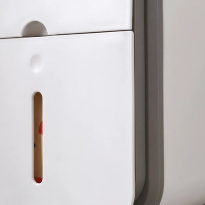 Toilet Paper Holder with Enclosed Storage Compartment