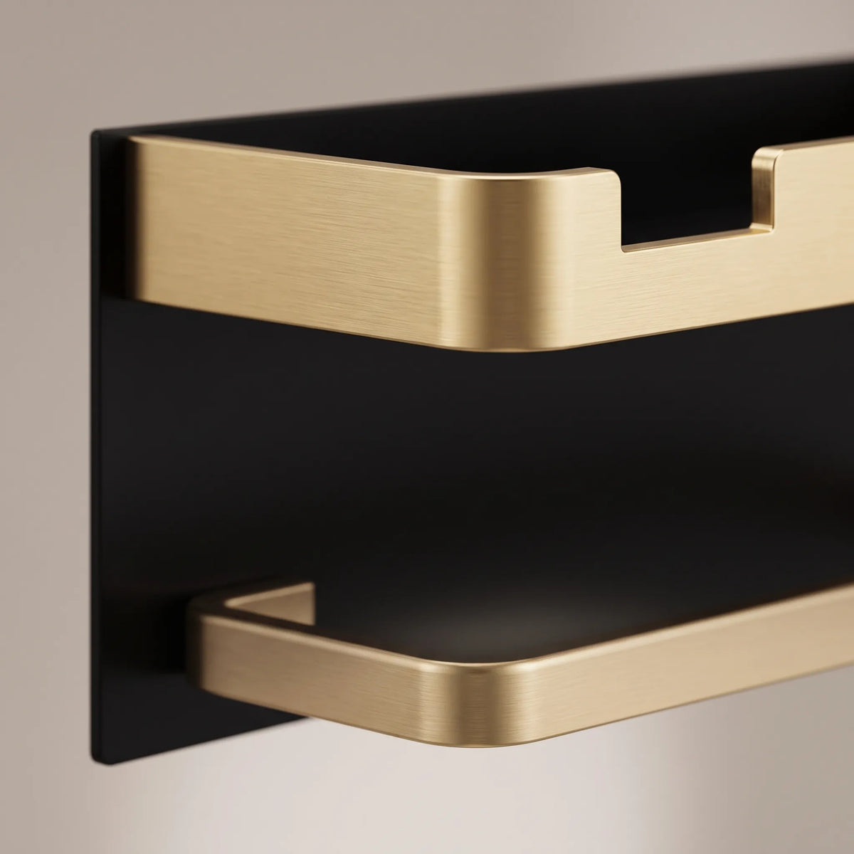 Toilet Paper Holder with Integrated Storage Tray