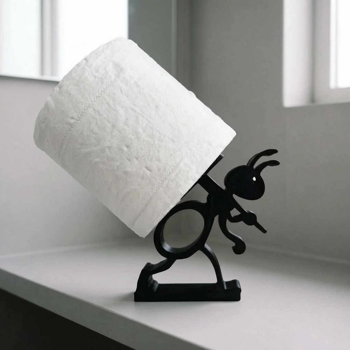 Toilet Paper Holder with Novelty Ant Design