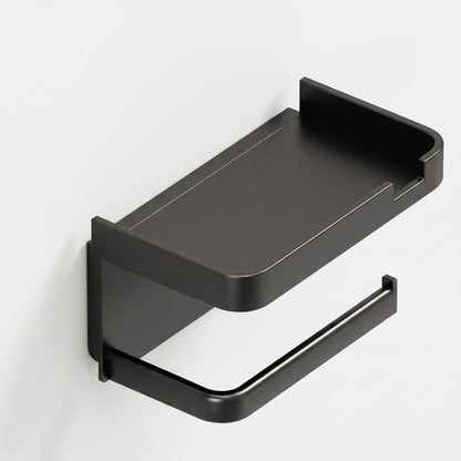 Toilet Paper Holder with Shelf for Modern Bathrooms