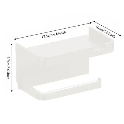 Toilet Paper Holder with Shelf for Modern Bathrooms