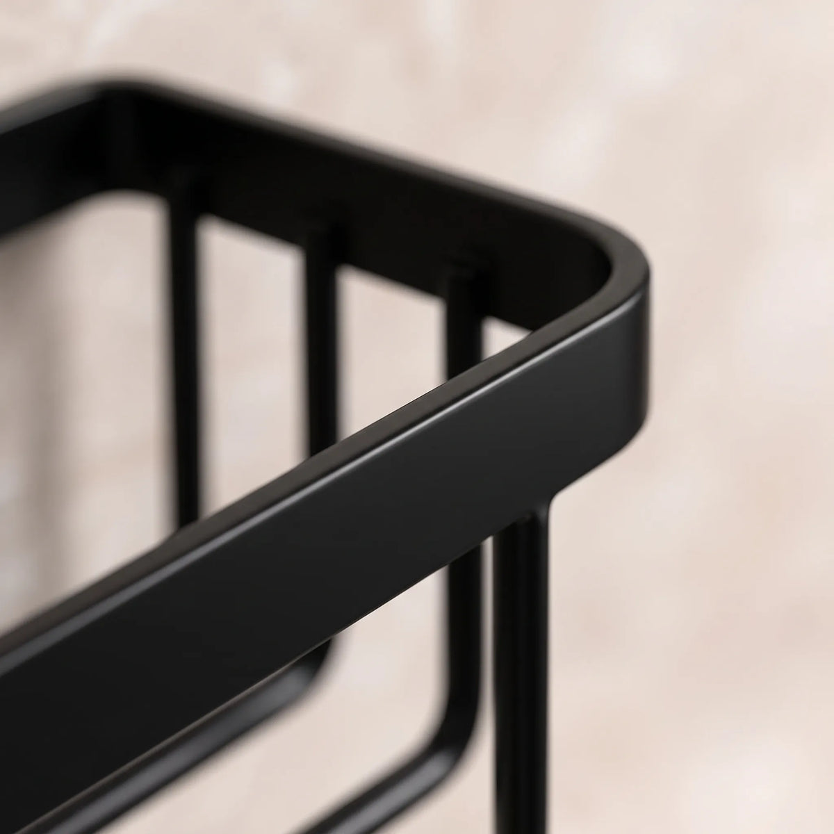 Toilet Paper Holder with Wood Storage Basket