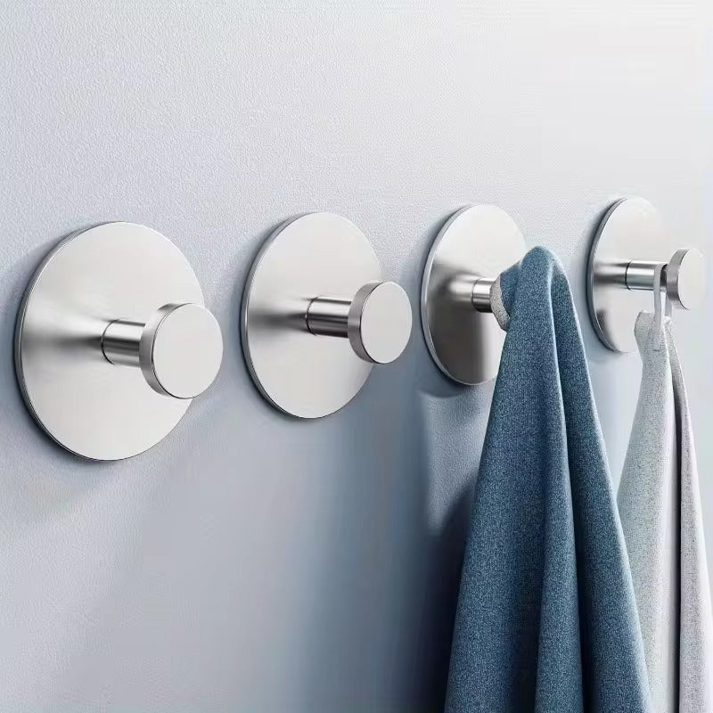 Towel Hooks with Self Adhesive Stainless Steel Drill Free Wall Mounts