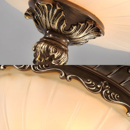 Traditional Bronze Ceiling Light with Frosted Glass Shade | Brinora