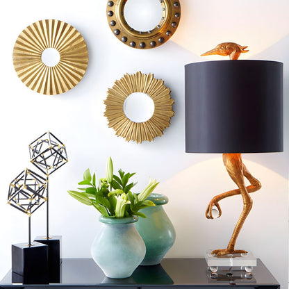 Traditional Table Lamp with Fabric Shade Gold Base | Melniro