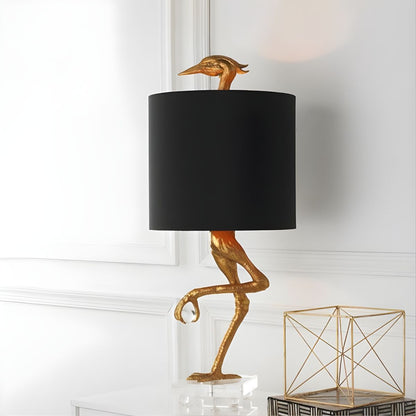 Traditional Table Lamp with Fabric Shade Gold Base | Melniro