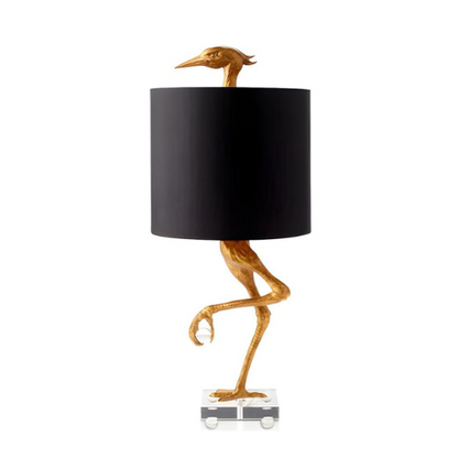 Traditional Table Lamp with Fabric Shade Gold Base | Melniro