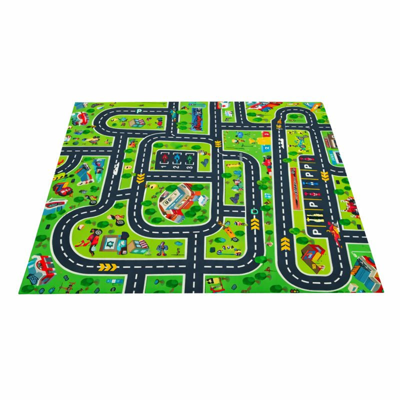 Traffic Road Play Mat Rug for Kids Playroom City Design | Merovia