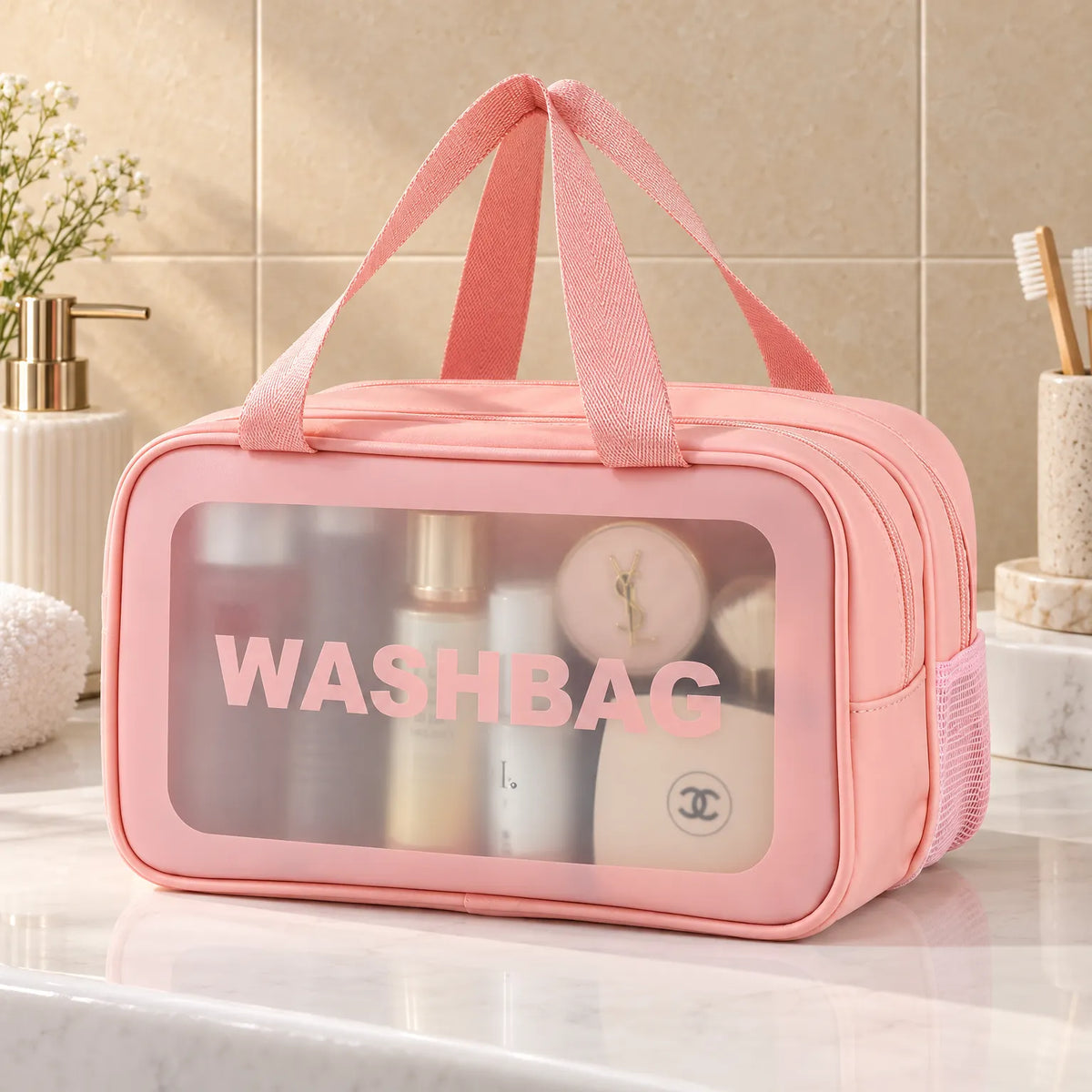 Transparent Travel Cosmetic Bag Organizer