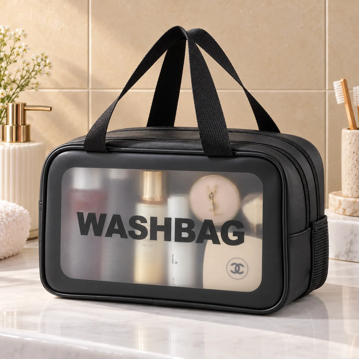 Transparent Travel Cosmetic Bag Organizer