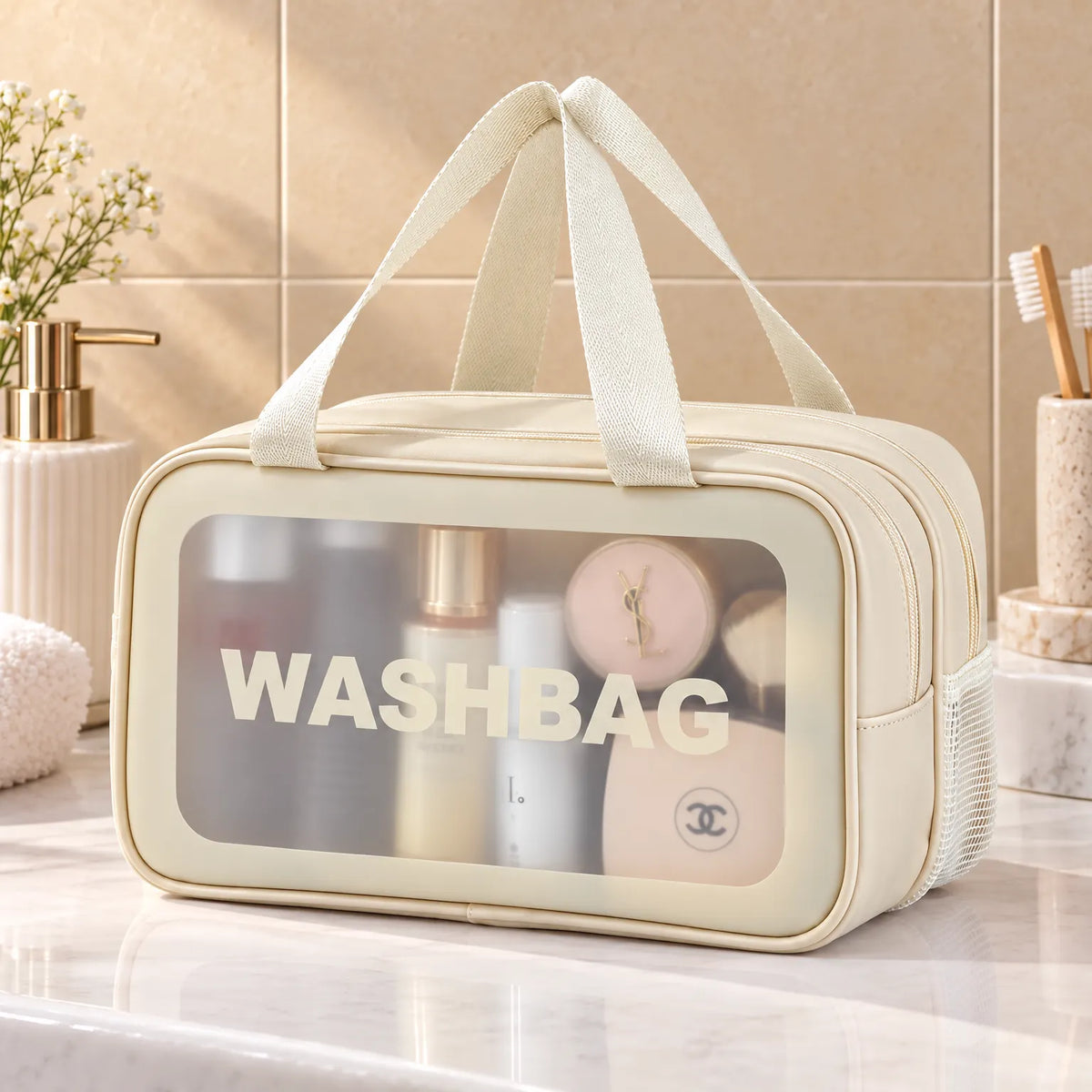 Transparent Travel Cosmetic Bag Organizer