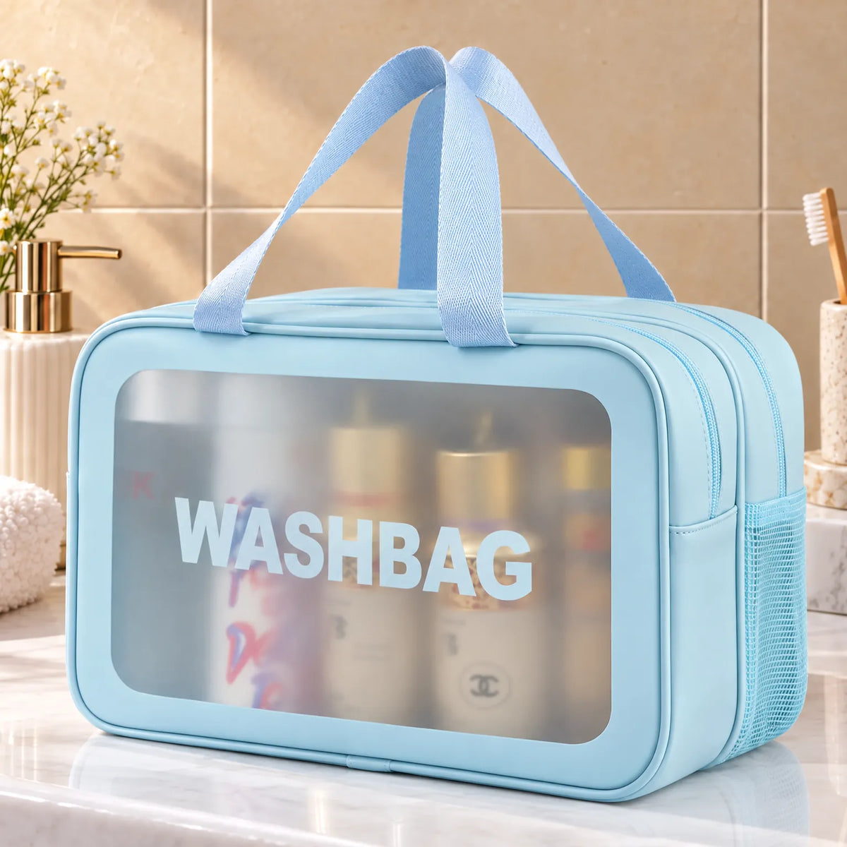 Transparent Travel Cosmetic Bag Organizer