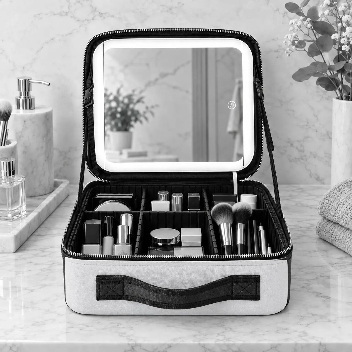 Travel Makeup Case With Led Mirror