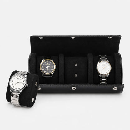 Travel Watch Roll with Soft Interior and Snap Button Closure