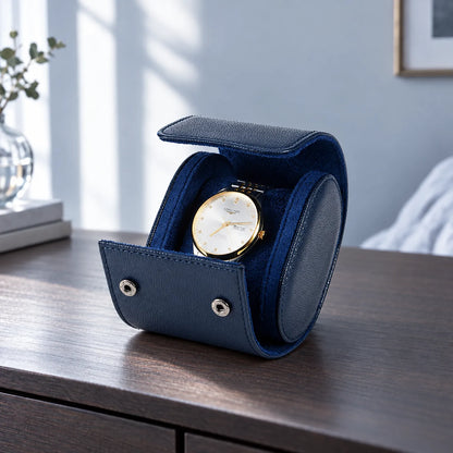 Travel Watch Roll with Soft Interior and Snap Button Closure