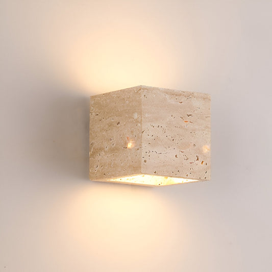 Travertine Stone Minimalist Outdoor Wall Light | Travora