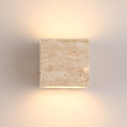 Travertine Stone Minimalist Outdoor Wall Light | Travora