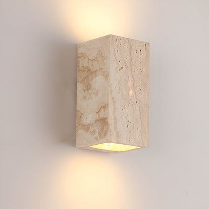 Travertine Stone Minimalist Outdoor Wall Light | Travora