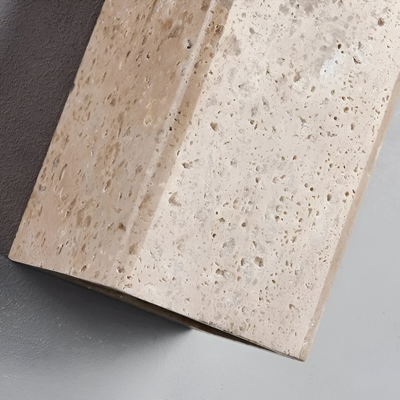 Travertine Stone Minimalist Outdoor Wall Light | Travora