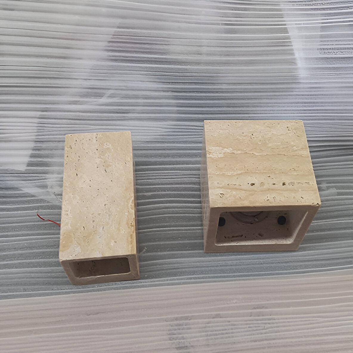 Travertine Stone Minimalist Outdoor Wall Light | Travora