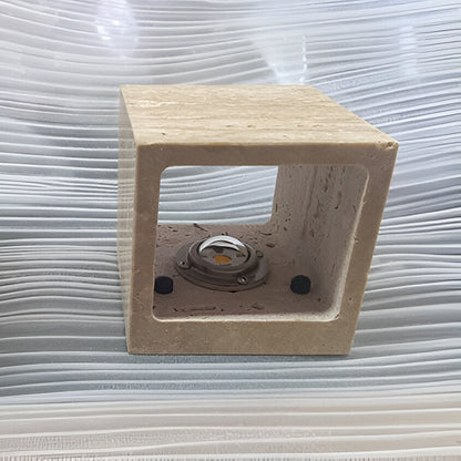 Travertine Stone Minimalist Outdoor Wall Light | Travora