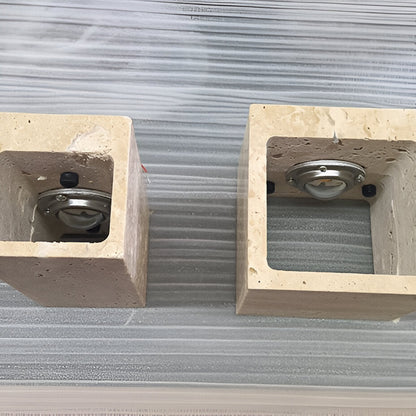 Travertine Stone Minimalist Outdoor Wall Light | Travora