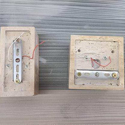 Travertine Stone Minimalist Outdoor Wall Light | Travora