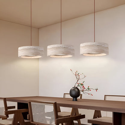Travertine Stone Pendant Light in Wabi Sabi Style | Orynex