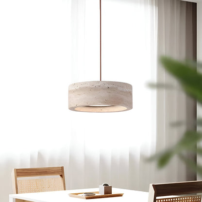 Travertine Stone Pendant Light in Wabi Sabi Style | Orynex
