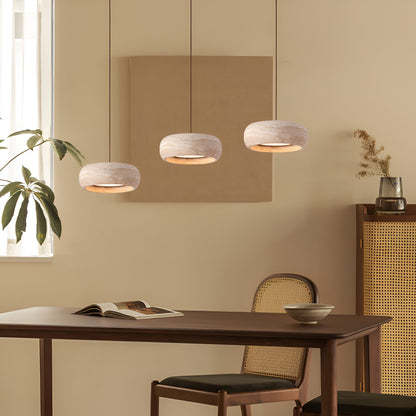 Travertine Stone Pendant Light in Wabi Sabi Style | Orynex
