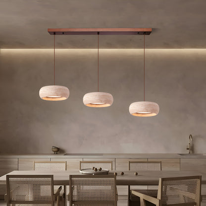 Travertine Stone Pendant Light in Wabi Sabi Style | Orynex