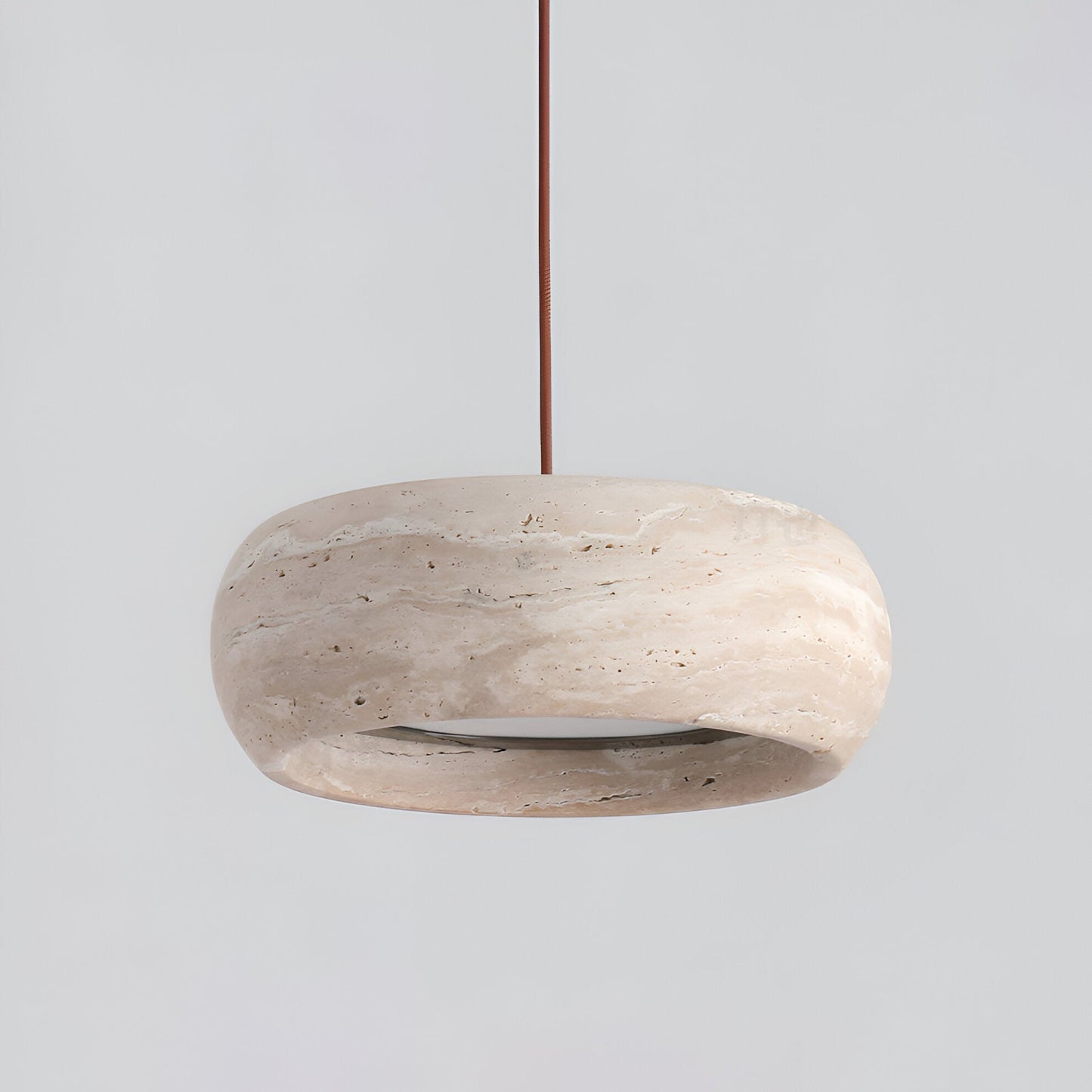 Travertine Stone Pendant Light in Wabi Sabi Style | Orynex