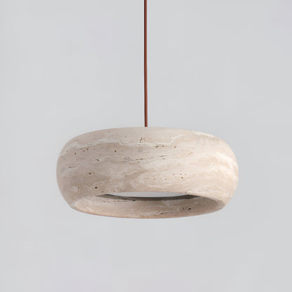 Travertine Stone Pendant Light in Wabi Sabi Style | Orynex