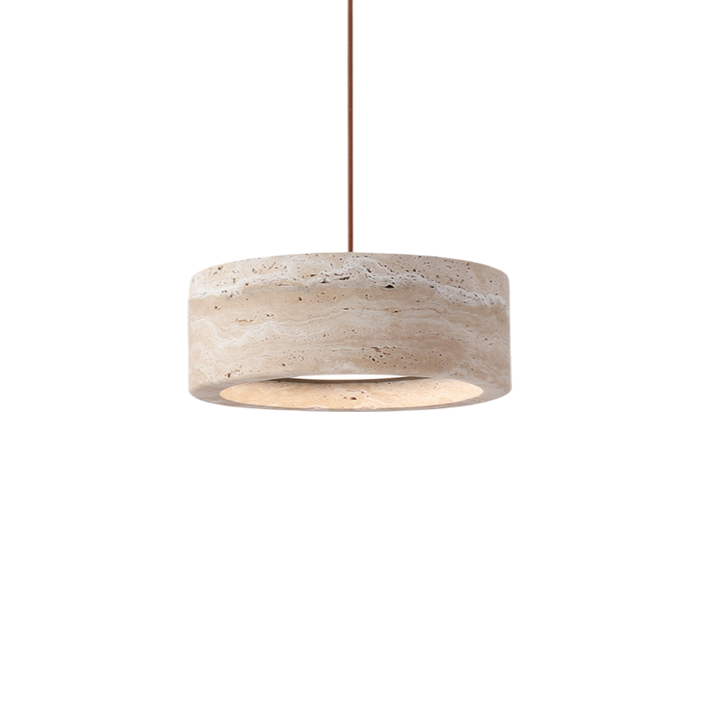 Travertine Stone Pendant Light in Wabi Sabi Style | Orynex
