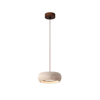 Travertine Stone Pendant Light in Wabi Sabi Style | Orynex