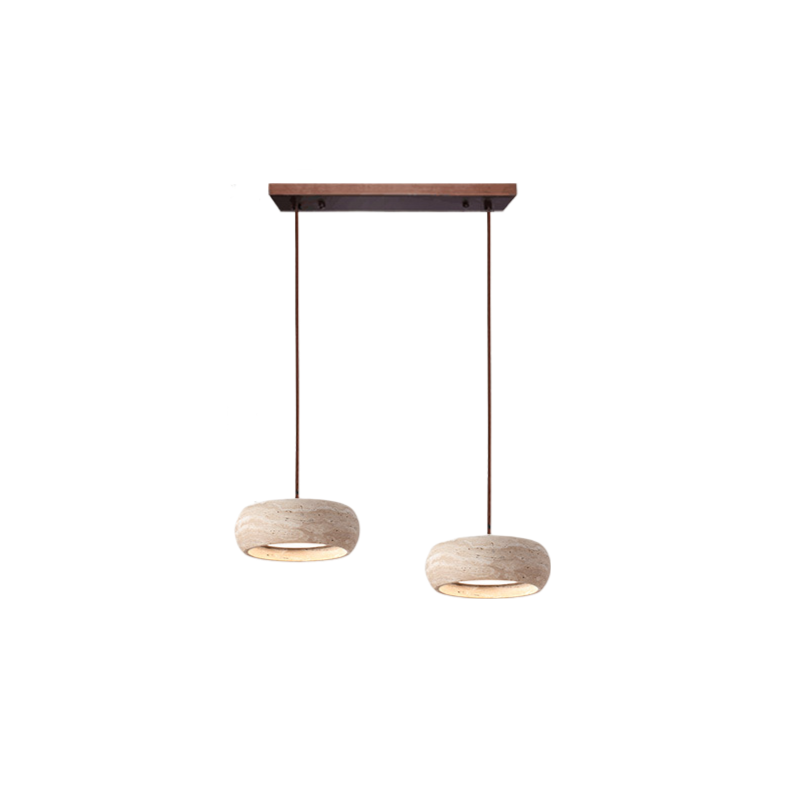 Travertine Stone Pendant Light in Wabi Sabi Style | Orynex