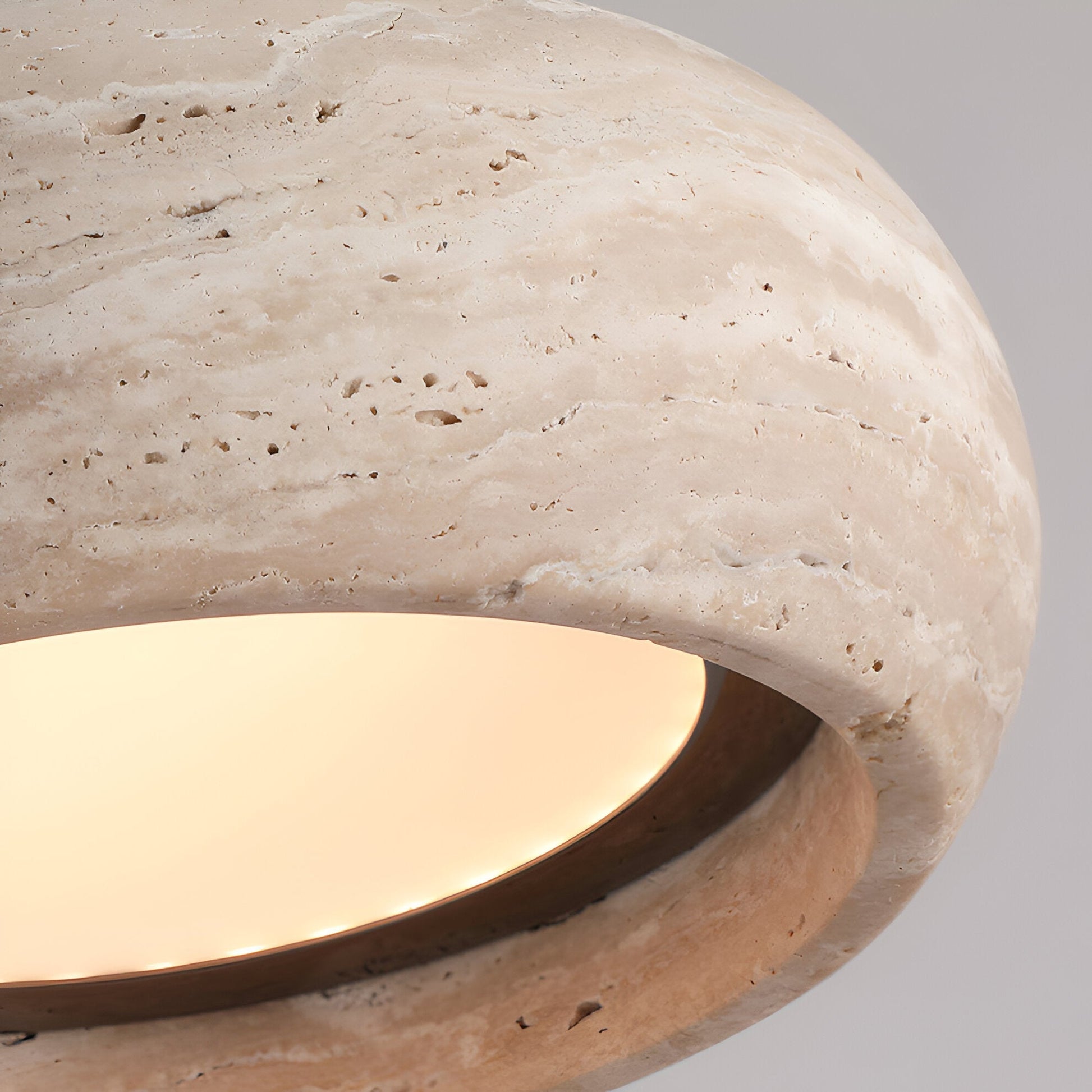 Travertine Stone Pendant Light in Wabi Sabi Style | Orynex