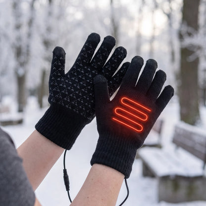 USB Heated Full Finger Cycling Gloves