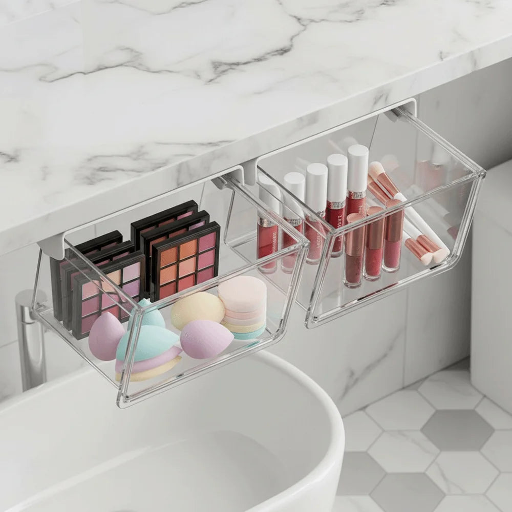 Under Cabinet Makeup Storage Drawer