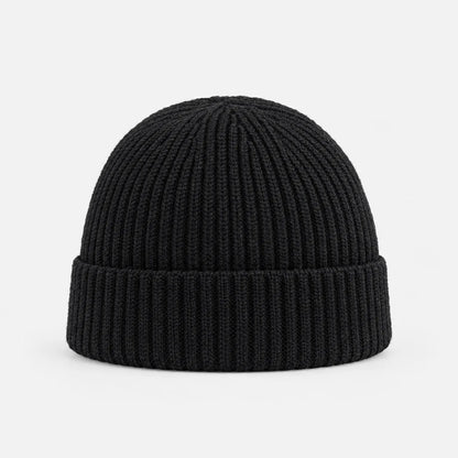 Unisex Ribbed Knit Skull Cap